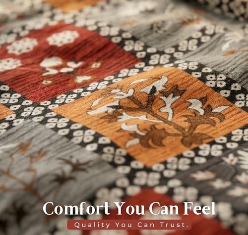 Image of VAS COLLECTIONS 240 TC Cotton Double Bedsheet with 2 Pillow Covers (90x100 Inch) Soft Breathable Skin Friendly Jaipuri Printed King Size Bedding Set for Bedroom Decor (Char Bagh Print)