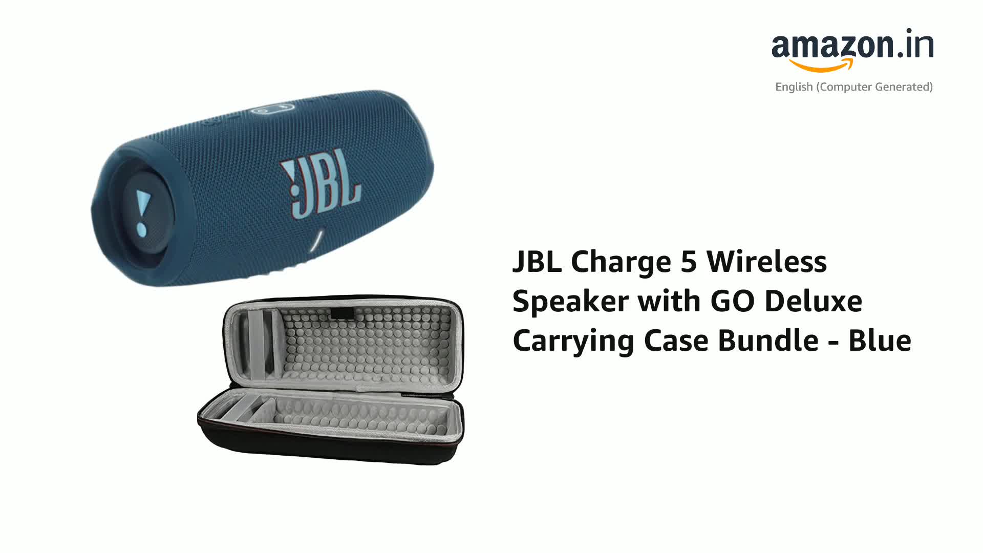 JBL Charge 5 Wireless Speaker with GO Deluxe Carrying Case Bundle
