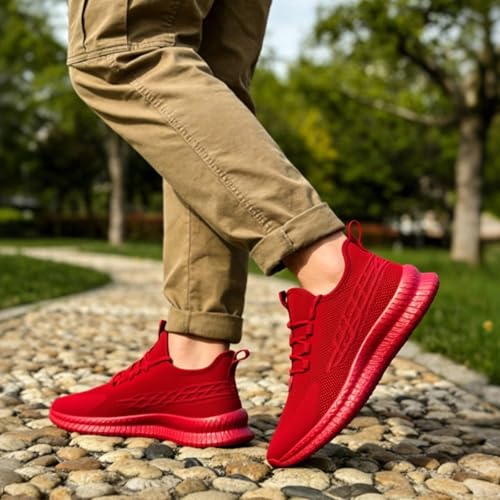 Image of DLWKIPV Running Shoes for Men Casual Slip on Tennis Walking Sneakers Lightweight Breathable Mesh Fashion Gym Athletic Sports Workout Non Slip Trainers