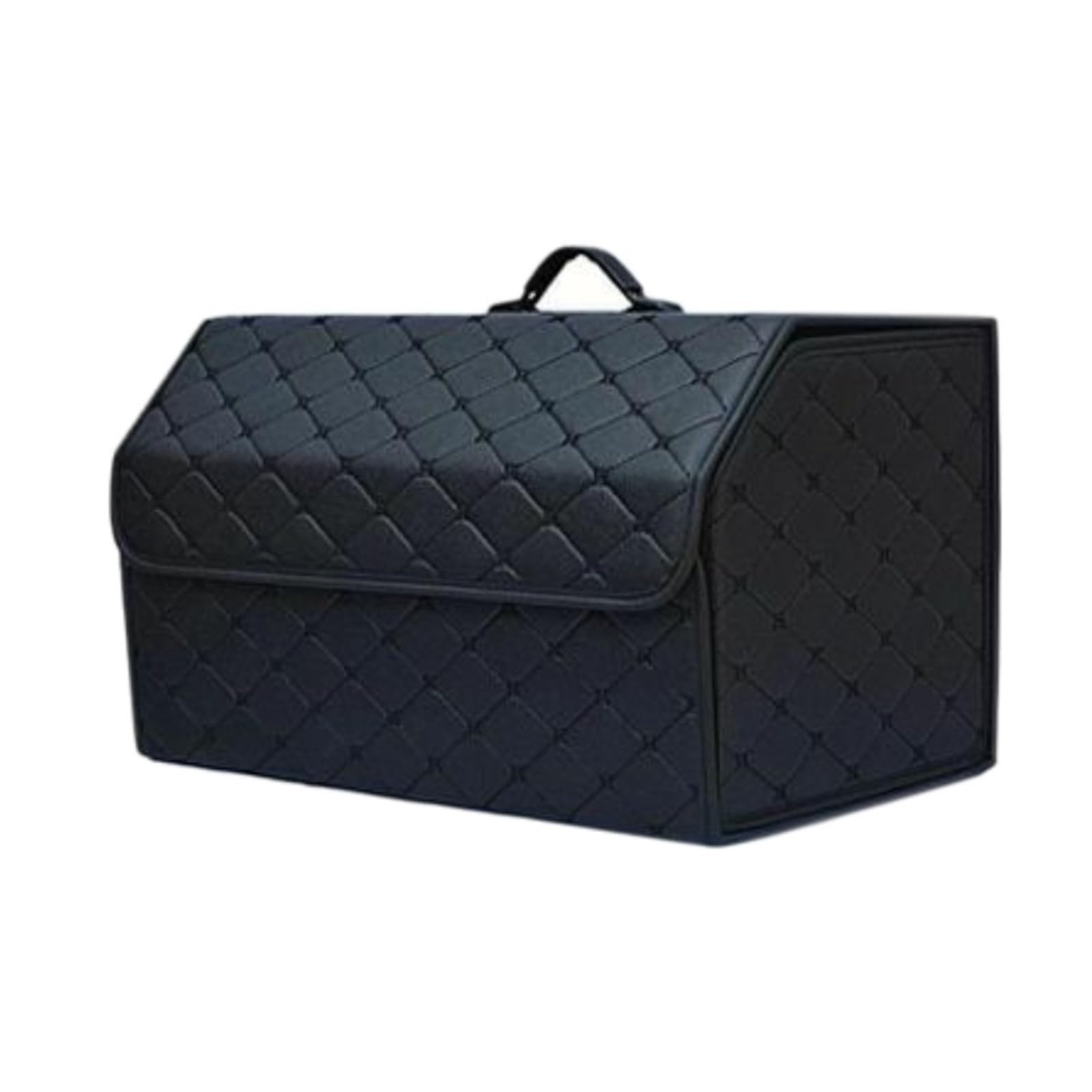 Boot Storage Car Trunk Organizer Box, Large Capacity, Auto Multiuse Tools, Storage Bag, Tidying, Leather, Folding For Emergency Car Boot Organiser(Black L)