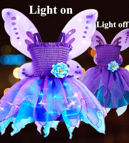 Disfraz de princesa con luces para niñas miniatura 5