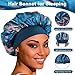 ROYBENS Satin Bonnet Hair Bonnet for Sleeping- 4 Pack Large Bonnets for Women with Elastic Soft Band for Curly Hair Braids
