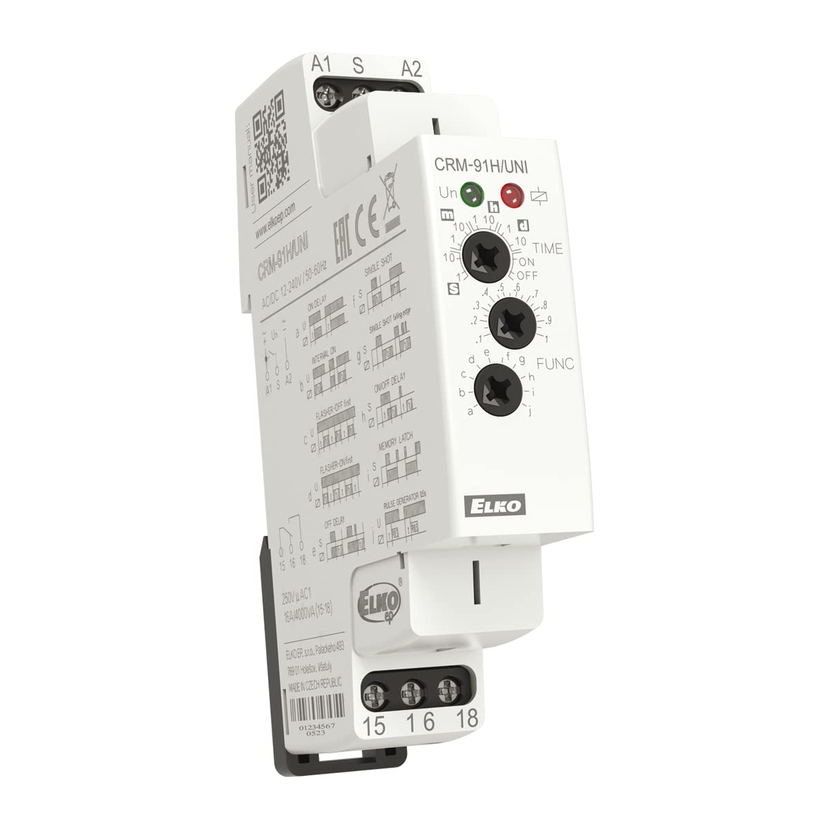 Relais temporisé CRM-91H/UNI Rose LM Multifonction 230 V/AC 1 pc(s) Plage temporelle: 0.1 s - 10 j 1 inverseur (RT)