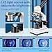 Herwicm Microscope for Adults 40x-2000x Compound Microscope with Dual LED Illumination for School, Home, Lab, Beginners