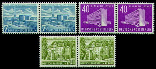 Berlin Nr. 121-123 postfrischals waagerechter Paarsatz - Briefmarken...