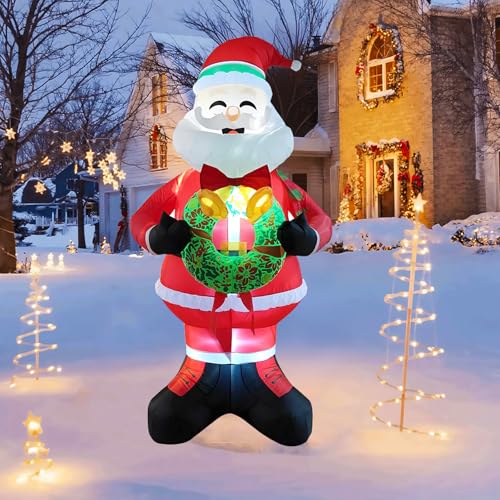 EXPOREE Weihnachtsdeko Aufblasbare Santa, 240cm, 8ft, Blow Up Xmas...