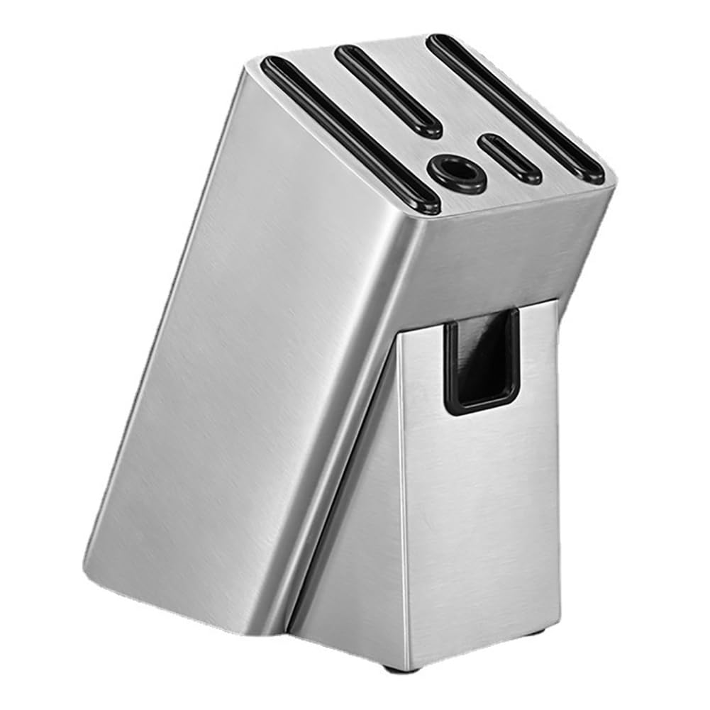 Porta Cuchillos Para Encimera De Cocina De Acero Inoxidable Con Orificio De Drenaje, Patas Antideslizantes, Estante Para Almacenamiento De Cuchillos De Doble Capa