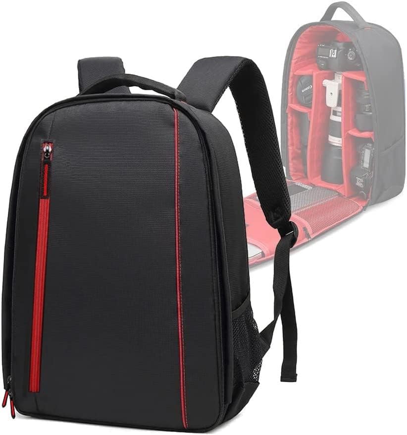 Camera Backpack Bag 15 Inches Laptop Case for DSLR/SLR Camera Waterproof, Shoulder Bag Compatible for Canon Nikon Sony Cameras and Lens Accessories Photographers Travel Outdoor