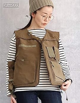Amazon | [アッソブ] SHRINK NYLON CAMP VEST 2 [ カーキ シュリンク