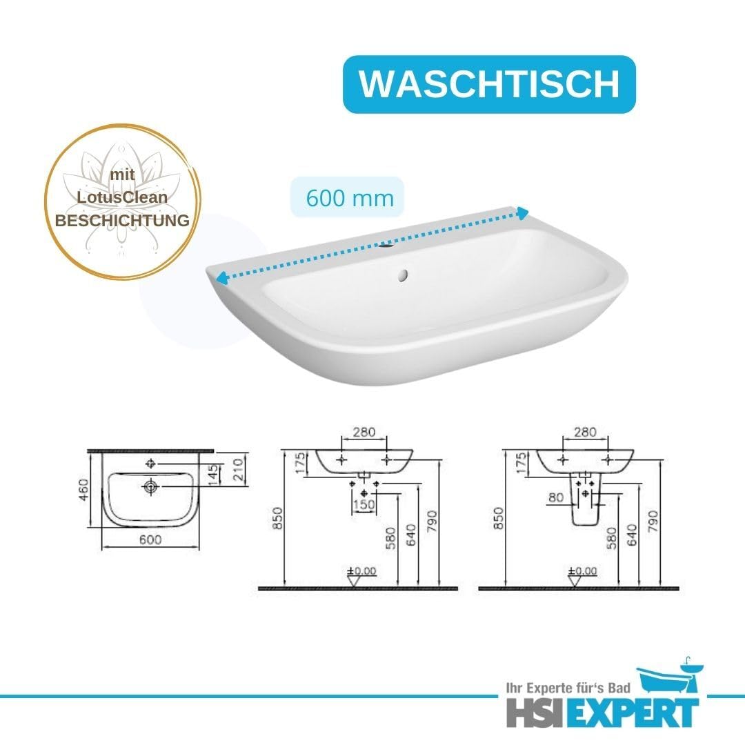 Spülkasten WC spülrandlos Waschbecken Vorwandelement Bad Komplettset