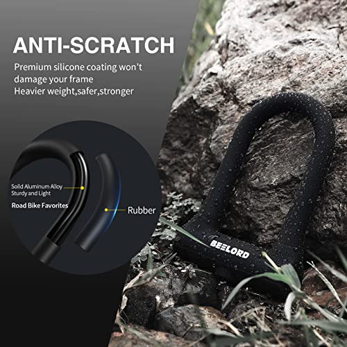 Beelord Bike U-Lock, Heavy Duty Anti-Theft Bicycle U Lock, 18Mm Shackle With Keys, Security Lock For Bicycles, E-Bikes, Scooters #TOP3