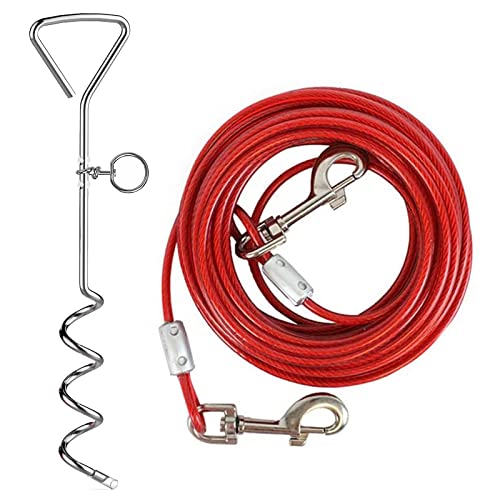 Hundeleine, Kabel und Pfahl, robuster Hundeleinenpfahl, stabiler Hundeleinenpfahl, Campingstecker für Outdoor, Hof und Camping, Welpen, Haustiere und mittelgroße Hunde Cover
