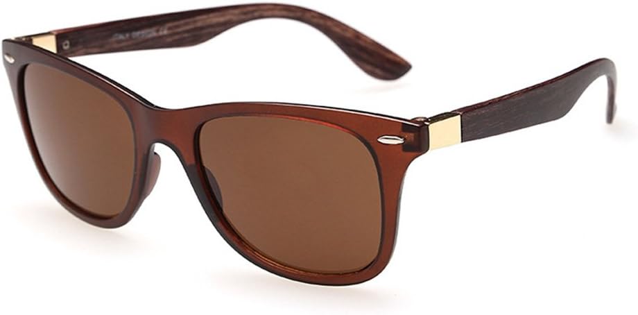 Tansle Wayfarer Mens Sunglasses High imitation Wood Light Plastic Frame Lens 55mm