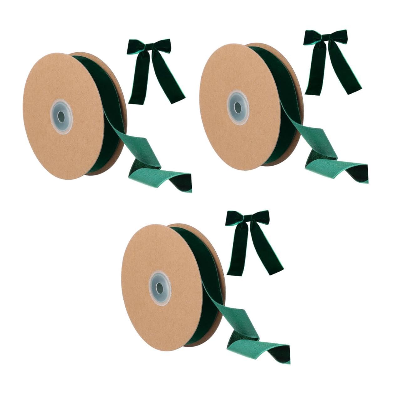 3rollen Breites Dunkelgrünes Flocking-ribbon Hochwertiges Dekoband Für Hochzeiten -projekte Und Kleidung Strapazierfähiges Elastisches Material Für Kreative Bastelideen