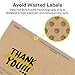 Avery Kraft Brown Square Labels with Sure Feed, 4