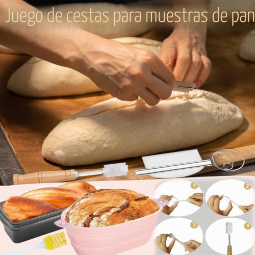 Cesta fermentacion pan y molde rectangular de 29cm para evitar masas planas 8