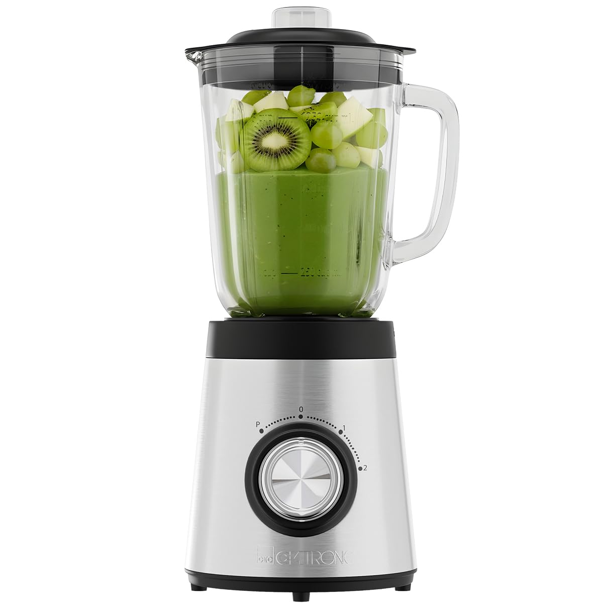 Mikser stojący Clatronic 700 W | Blender | Bez BPA | Solidne szkło | Poczwórne ostrza ze stali nierdzewnej | Urządzenie do robienia koktajli o pojemności 1,5 l | Funkcja kruszenia lodu
