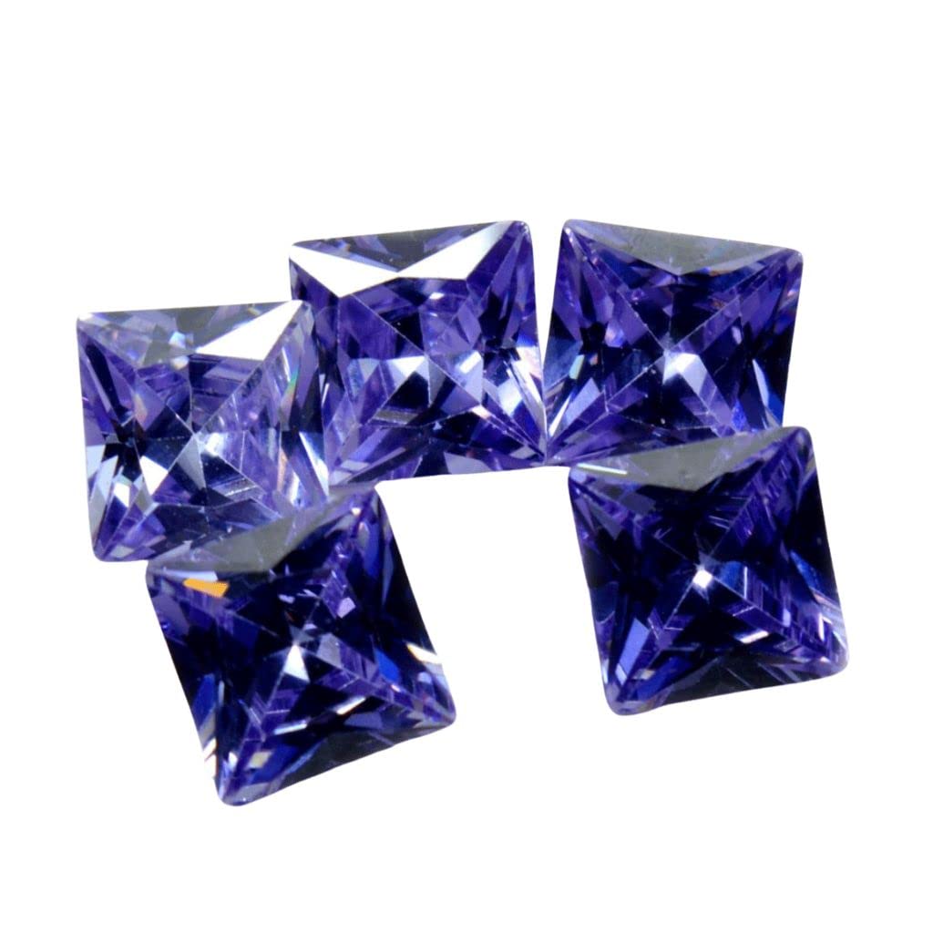 Created Purple Cubic Zircon at Wholesale Rate (Rs 7.5/Carat) Fine Quality Princess Shape ???? Loose Gemstone for Reselling Astrologers Jewellers Crystal Healing Astrological-image-49