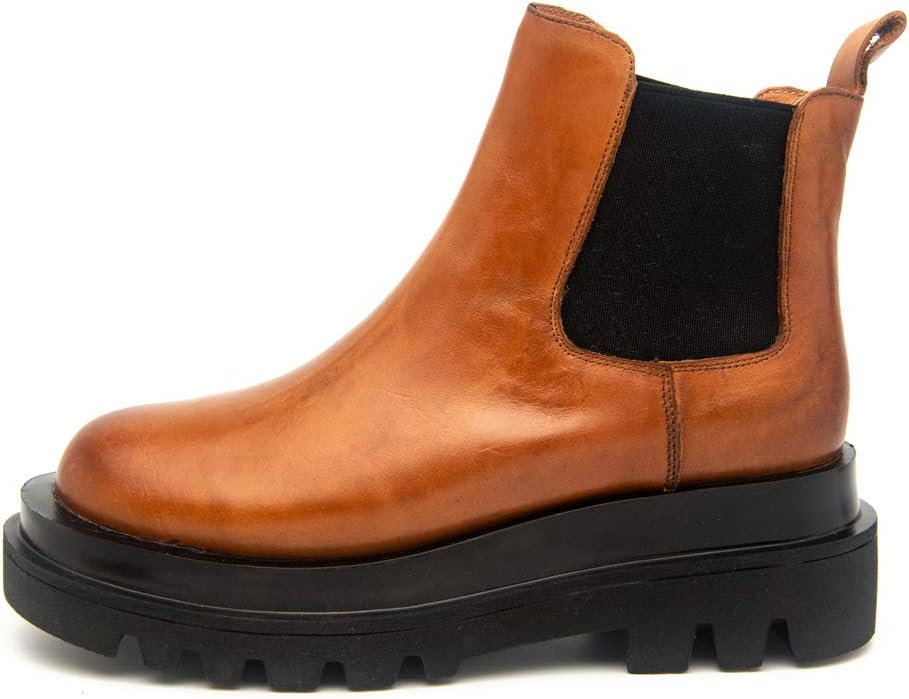 [Placck] レディースショートブーツ チェルシーブーツ 本革 秋冬靴 サイドゴア 厚底 美脚 カジュアル 大きいサイズ hei24cm