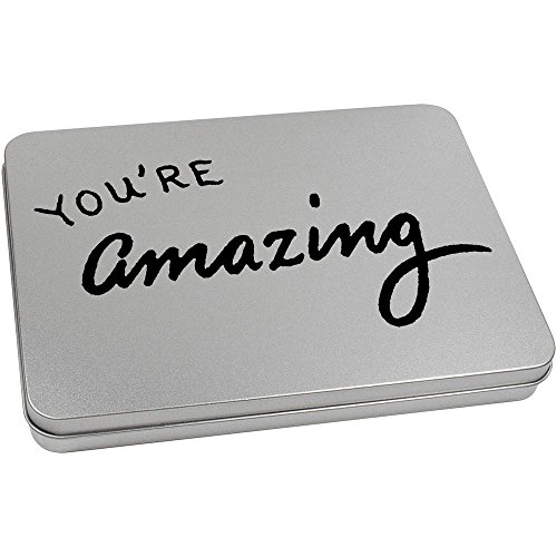 Azeeda 220mm 'You're Amazing' Metal Hinged Tin/Storage Box (TT00056810)