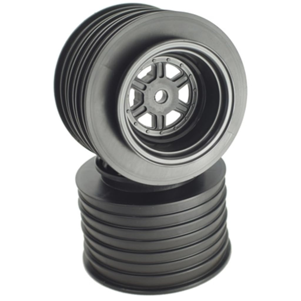 DE Racing Gambler Rear Sprint Wheels with 12mm Hex/Ae -Tlr/Black DER-GSR-AB