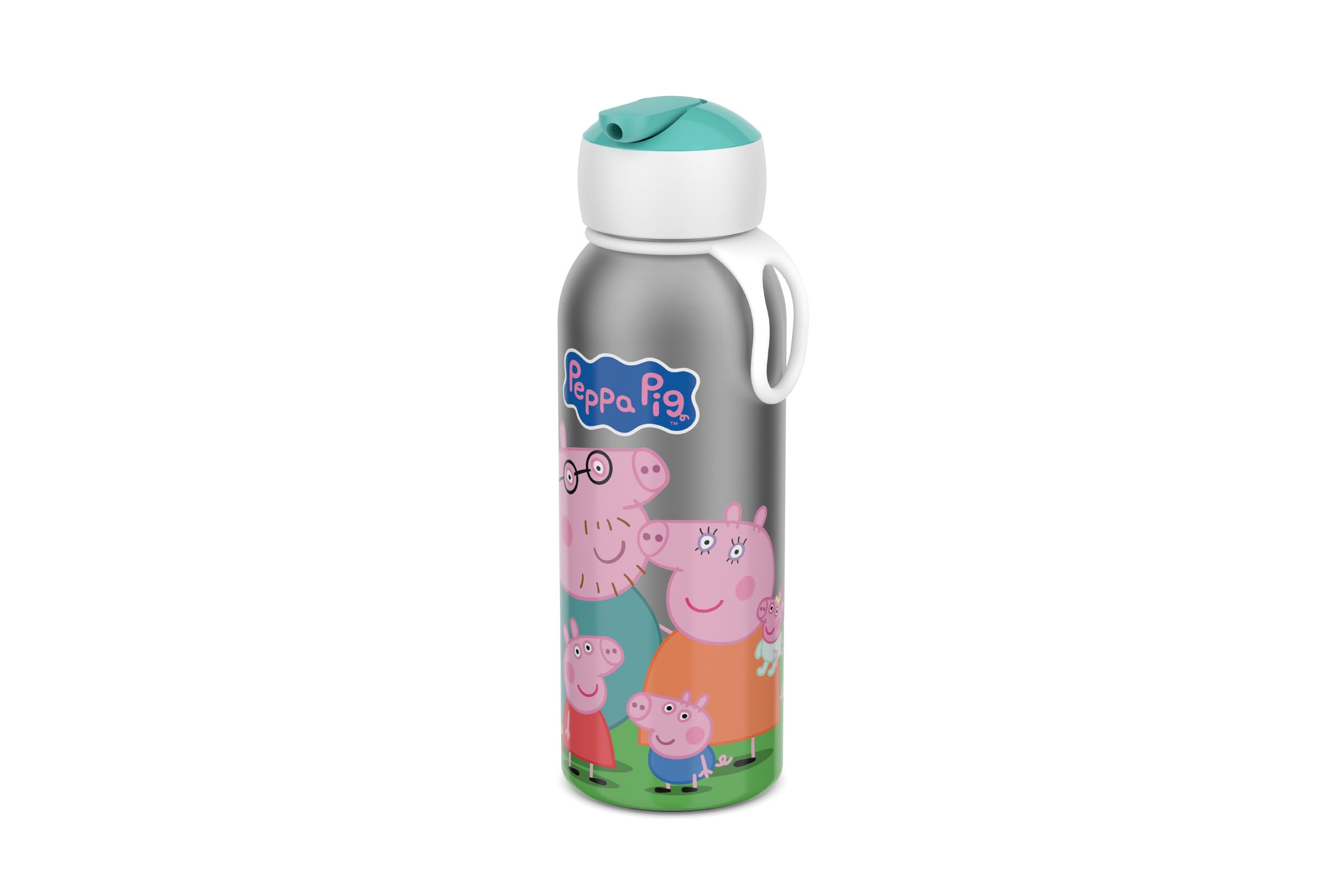 Mepal - Borraccia Ermetica Flip-up Campus - Borracce Ermetiche per Bambini - Borraccia in Acciaio Inox - 4 Ore di Calore e 12 Ore di Freschezza - Senza BPA - 350 ml - Peppa Pig