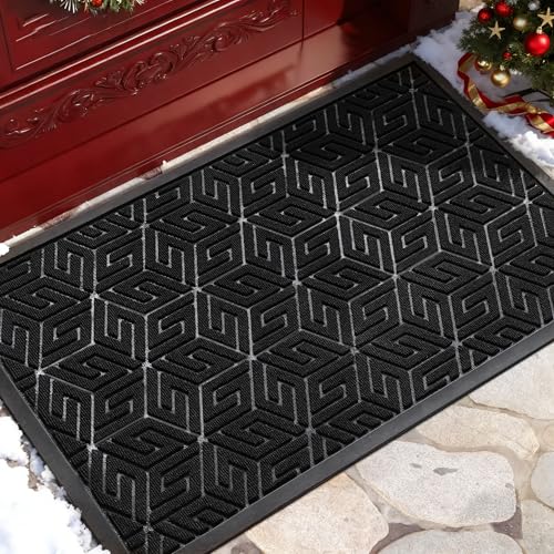 Yimobra Large Door Mat 36x24, All-Weather Waterproof Outdoor Mats for