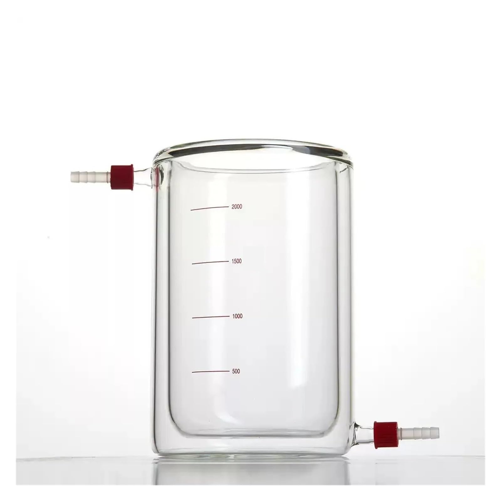 Bécher en verre borosilicaté à double paroi avec bec verseur amovible(1000ml)