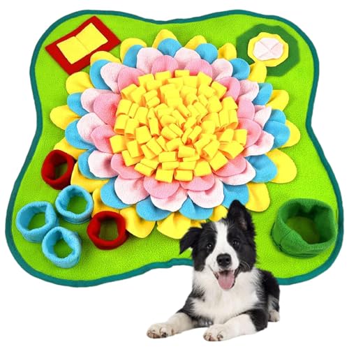 犬の給餌マット 、スナッフルマット - ドッグフード パズル スナッフル マット 犬用おもちゃ | インタラクティブな犬用パズルおもちゃ 自然な採餌スキルを養うおやつ分配犬用おもちゃ スローフードトレーニング