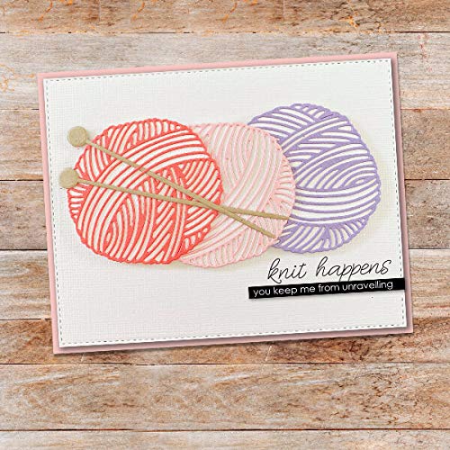 Paper Rose Ball of Wool Metal Cutting Die, White, one Size - Image 3