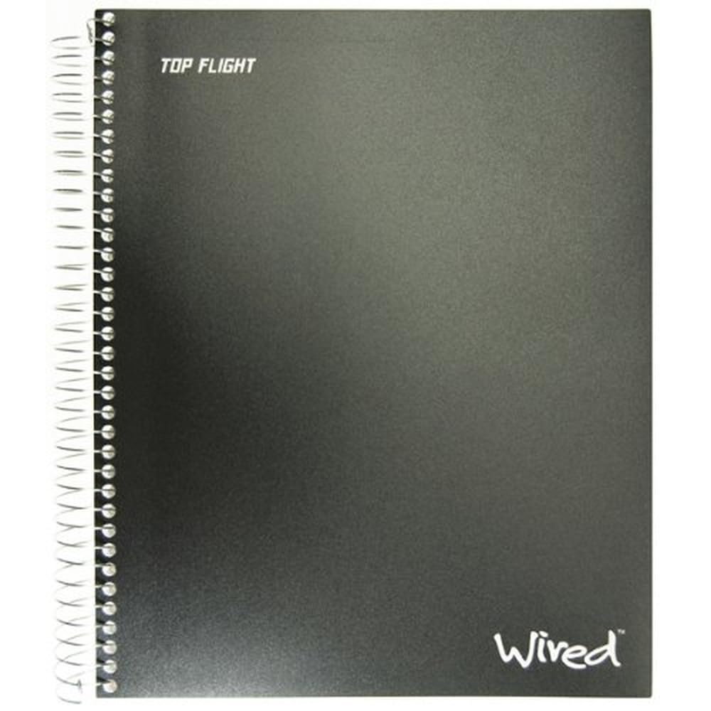 Top Flight Wired 5-Subject Wirebound Notebook with 8 Pockets, 160 Sheets, College Rule, 11 x 8.875 Inches, 1 Notebook, Cover May Vary (33182) - Image 3