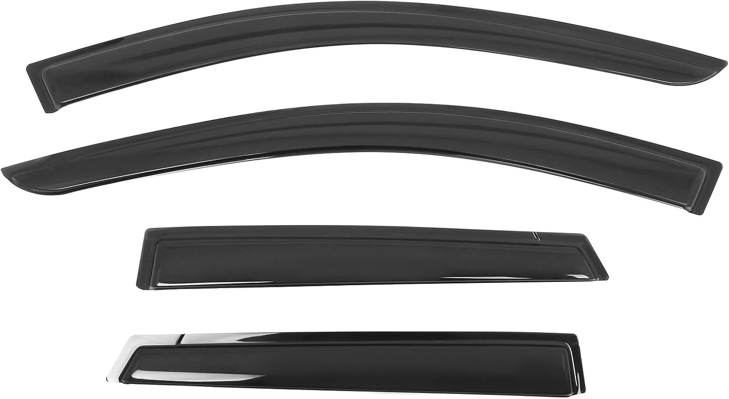 FREEMOTOR802 Tape-on Window Deflectors Fits 2022-2025 Hyundai Santa Cruz, Rain Guards Side Window Visors Wind Deflectors Vent Visors Smoke Tinted Acrylic 4PCS