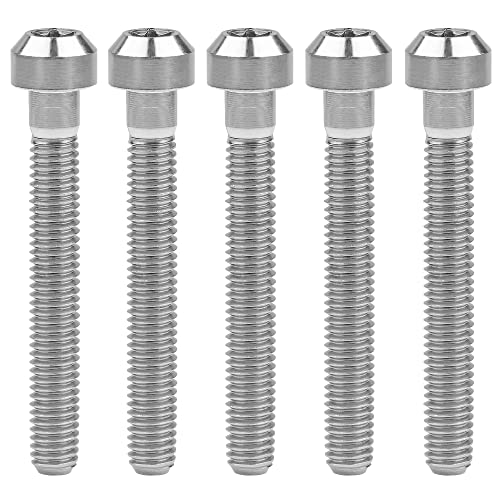 Image of Titanium Torx Square Head M6 x 10 15 20 25 30 35 40 45 50 60 65 70 80mm Screw Pack of 5 (Normal Titanium, M6x45mm)