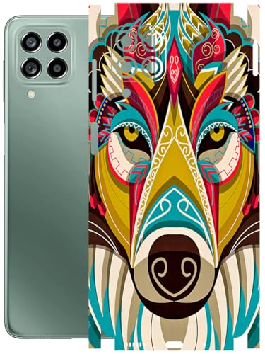 Image of AtOdds - Full Body Back Screen Guard Protector Film - Lamination Wrap Skin Sticker Compatible with Samsung Galaxy M53 (5G) | Scratchproof Matte Finish (Mighty Wolf)