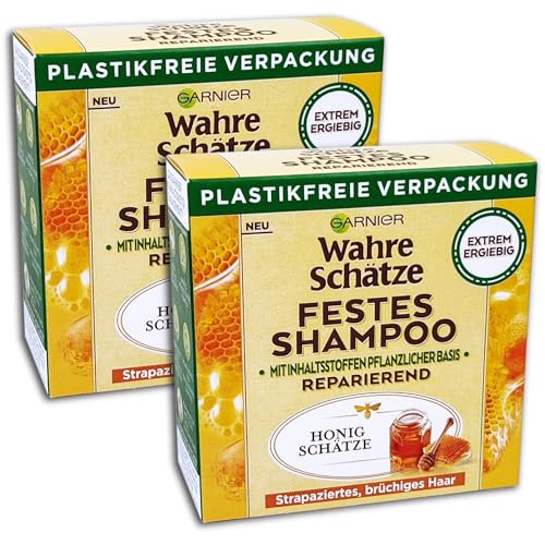 2 er Pack Wahre Schätze Festes Shampoo Honig Schätze 2 x 60 g