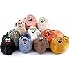 KAPNRTO Womens Grils 10 Pairs Cute Smiley Socks Funny Ankle Socks Novelty Sox Women Gift