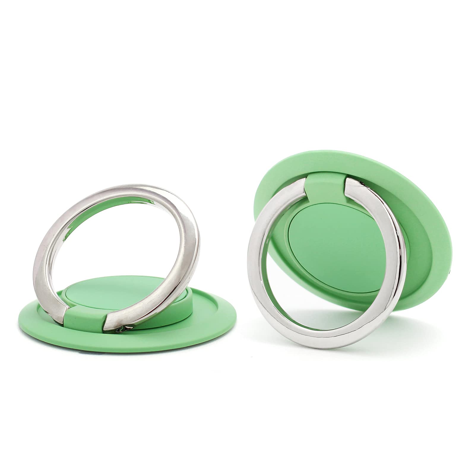 Yetaida 2PCS Matte Cell Phone Ring Holder, 180 Foldable Finger Holder for  Back, Magnetic Car Ring Socket Grip Handle Kickstand, Compatible with Smart