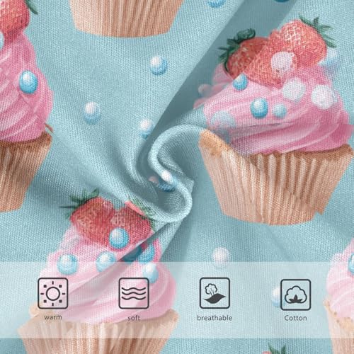 Wusikd Pink Strawberries Girls' Underwear Cotton Cupcakes Girls Briefs Soft Toddler Underwear 2T3