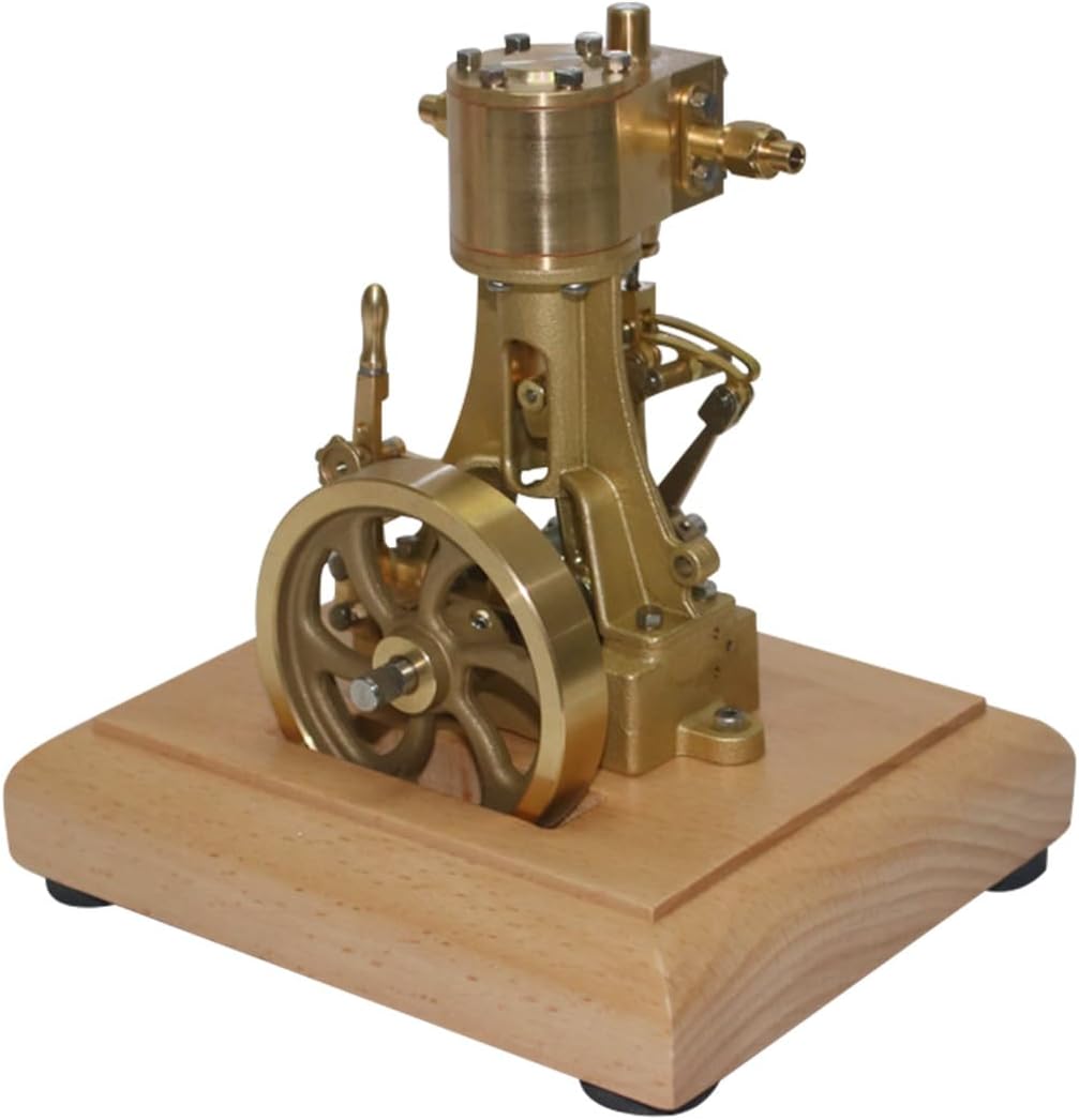 Engine Model Kit That Works, 1.85CC Mini Retro Vertical Single-Cylinder Reciprocating Double-Acting Steam Engine Model
