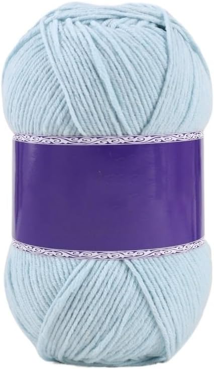 5 Rolls 5-Ply Cotton Acrylic Blend Yarn for Crocheting 100g Worsted Thread(5)
