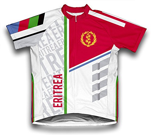 ScudoPro Eritrea Short Sleeve Cycling Jersey for Men - Size XL White