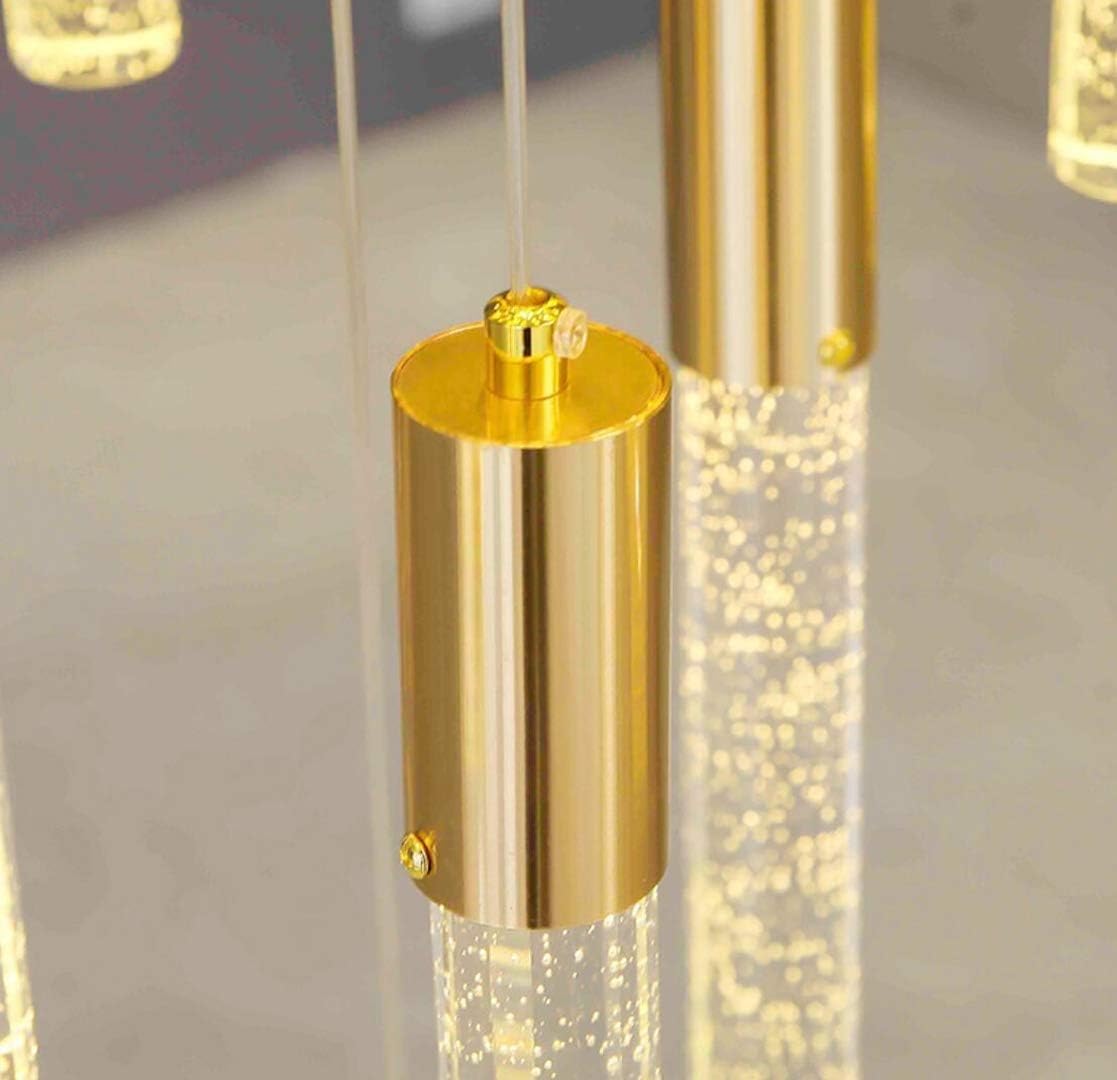 Ściemnialne lampy wiszące LED, nowoczesny kryształowy żyrandol wiszący na wysokie sufity, duży żyrandol do foyer/wejścia, oświetlenie do salonu, przedpokoju, korytarza, klatki schodowej, oprawa