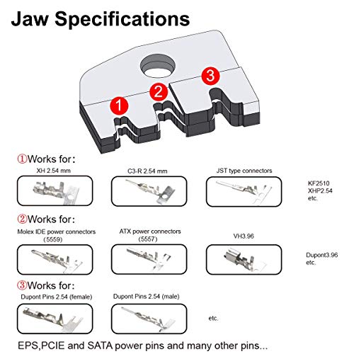 image for Dupont Crimping Tool, Preciva Dupont Ratchet Crimping AWG26-18 with 15