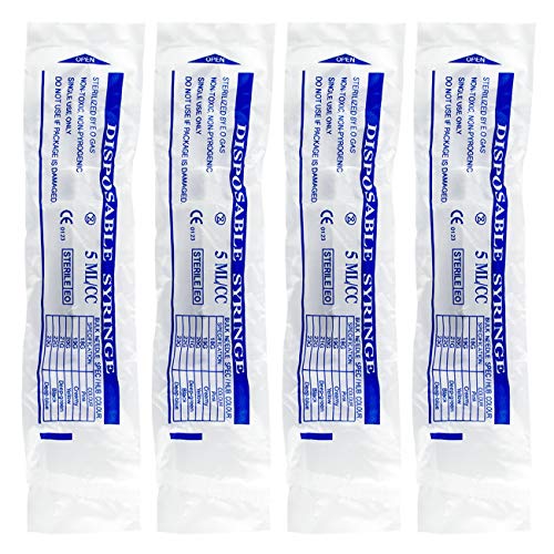 Image of 5ml Syringes without Needle Luer Slip No Rubber Ring, Reduce Mess, 20 Pack