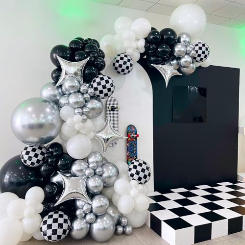 Image of Silver Star Balloons,12Pcs Four Angle Star Foil Balloons