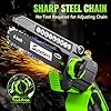Mini Chainsaw Cordless, 6 Inch Electric Chainsaw with 2 Battery, Handheld Battery Powered Chain Saw with Auto Oiler, Gardening Tool Saw for Wood/Tree Cutting, Gifts for Dad, Men, Husband for Christmas #3