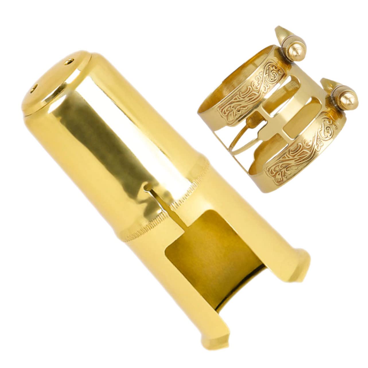 VICASKY 3sätze Saxophon Clip Aus Hochwertiges Zubehör Für Saxophon Klarinette Einfache Installation Robuste Bauweise Mit Einzigartigem Muster Schützt Mundstücke Zuverlässig