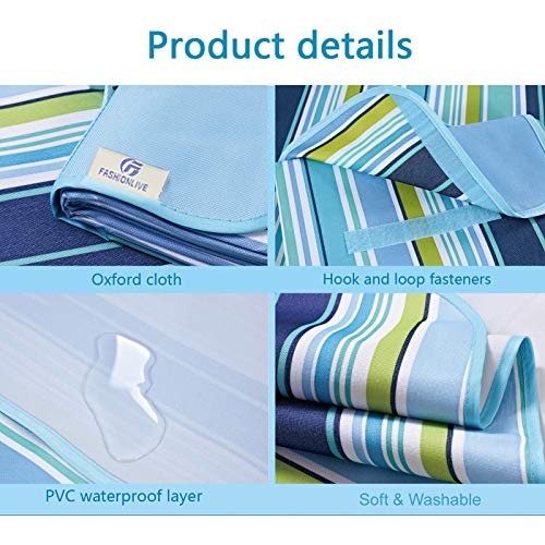 Beach Blanket Extra Large Picnic Blankets Sandproof Waterproof Outdoor Indoor Blanket Lightweight Handy Mat Portable Beach Mat for Camping Hiking Travel Park Grass - Image 6