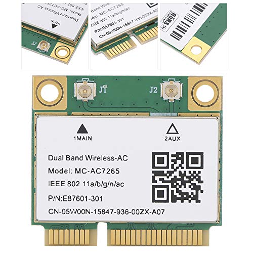 Tarjeta de red WiFi Mini PCI-E Gigabit de doble banda con Bluetooth 4.2 MC AC7265 Pissente miniatura 5