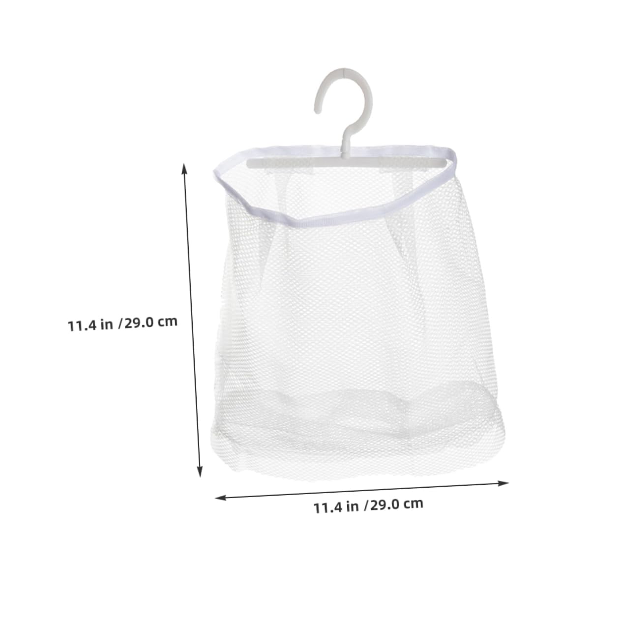 STOBAZA Mesh Laundry Bag Hooks Space-Saving Hanging Storage for Kitchen Rv Bath Clothespin Holder Bag